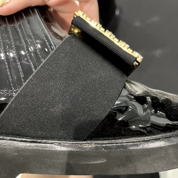 Roger Vivier Black Ankle Boots with Gold Buckle - Picture 6 of 6